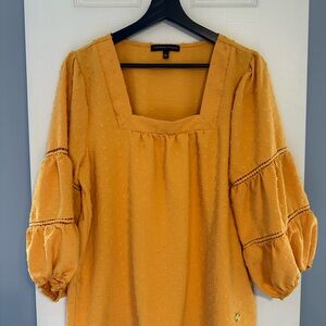 Adrienne Vittadini Mustard Blouse